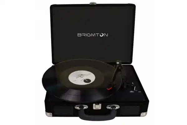 Última Versión Tocadiscos Brigmton BTC-404 Negro