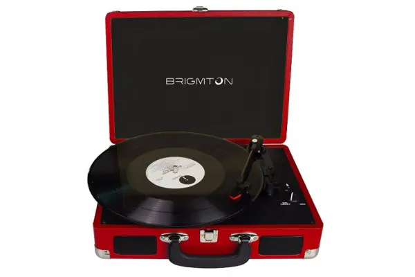 Imprescindible (Must-Have) Tocadiscos Brigmton BTC-404 Rojo