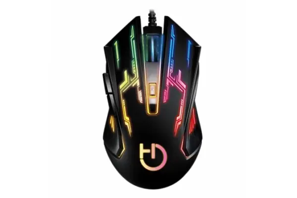 Raton Hiditec Gaming Gx12 GMO010002 - Sensor Optico - 1000-2400dpi - Customizable 7 Colores - Acel. Max. 10g - Ergonomico - Usb Solo Hoy