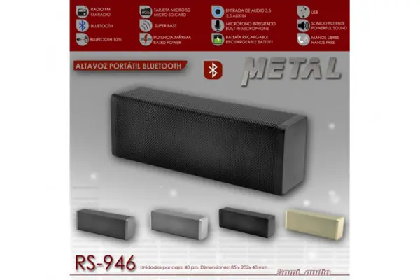 Venta Final ALTAVOZ BLUETOOTH RS-946 METALICO SAMI RS946
