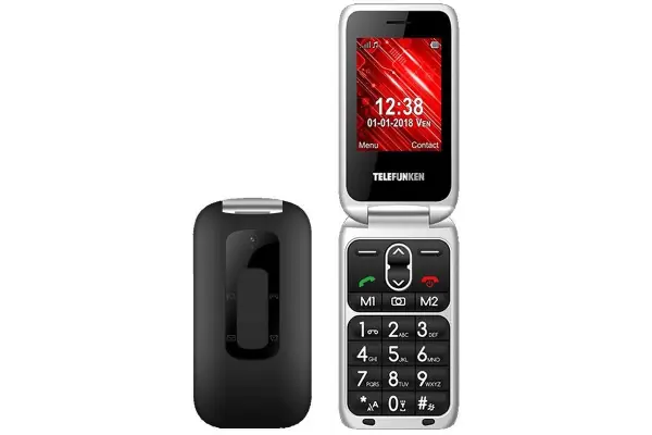 Teléfono Móvil Libre Telefunken Tm 240 Cosí Black - Pantalla 2.6‘/6.6Cm - Teclas Grandes - Botón Sos - Cámara - Microsd - Func. Manos Libres Súper Precio
