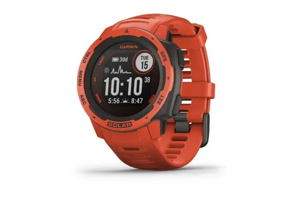 Reloj Deportivo Garmin Instinct Solar Rojo - Pantalla 23*23Mm - Carga Solar - Frecuencia Cardiaca - Pulsioximetro - Notificaciones - Caja Reforzada Rebajas
