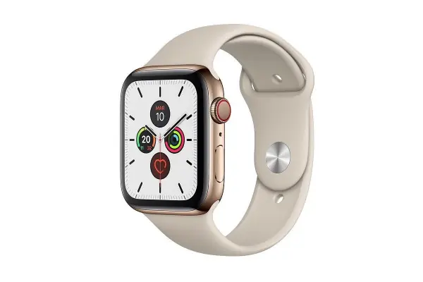 Certificado Apple Watch Series 5 Gps Cell 44Mm Caja Acero Oro Con Correa Piedra Deportiva - Mwwh2Ty/A