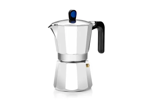Cafetera Monix Induction Express - 9 Tazas - Aluminio Con Recubrimiento Antiadherente - Mango Ergonómico - Exterior Aluminio - Interior Sin Cantos Imprescindible (Must-Have)