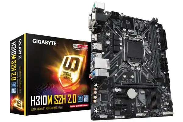 Entrega Rápida Placa Base Gigabyte H310M S2H 2.0 - Para Intel Core 8Th/9Th Gen - Optimizado Para Intel 9000 - Skt Lga1151 - 2*Dimm Ddr4 - Vga/Dvi-D/Hdmi - Formato Ma