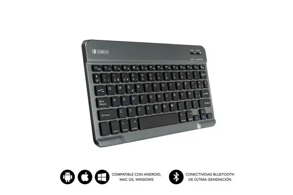 Más Vendido Teclado Compacto Inalámbrico Por Bluetooth Subblim Smart/ Gris