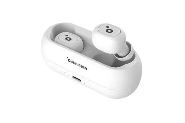 Auriculares Bluetooth Sunstech Wavepodslitewt/ Con Estuche De Carga/ Autonomía 3.5H/ Blancos Precio De Fábrica