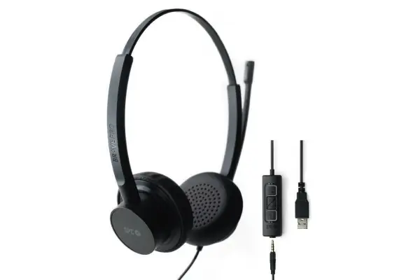 Auriculares Spc Brave Pro/ Con Micrófono/ Jack 3.5/ Usb/ Negros Ordena Ya