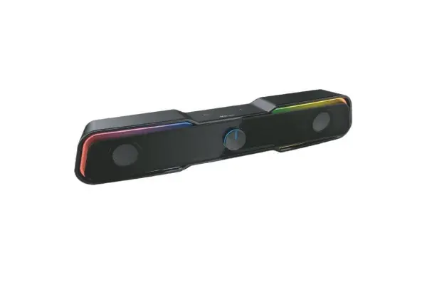 Promoción Barra De Sonido Con Bluetooth Droxio Nessye Rgb/ 10W/ 2.0/ Negra
