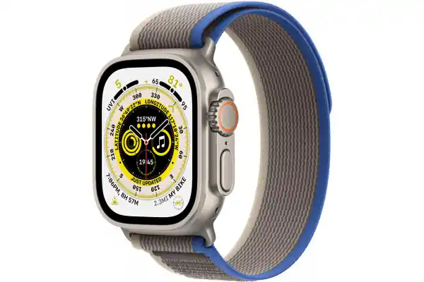 Novedad Apple Watch Ultra MQFV3TY/A Gps Cellular 49Mm Caja De Titanio Correa Loop Trail Azul/Gris M/L