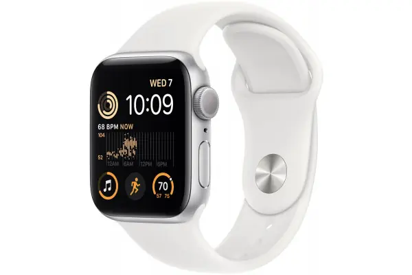 Apple Watch Se MNJV3TY/A Gps 40Mm Caja De Aluminio En Plata Correa Deportiva Blanco Popular