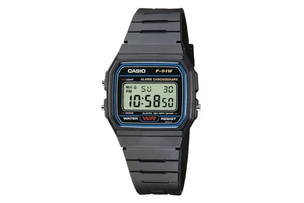 Reloj Digital Casio Collection Men F-91W-1Yeg/ 38Mm/ Negro Imprescindible (Must-Have)