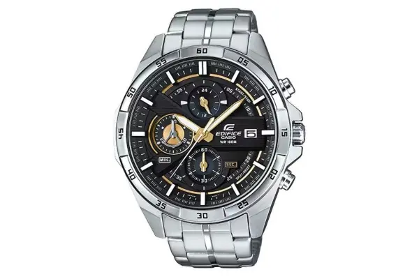 Promoción Exclusiva Reloj Analógico Casio Edifice Classic Efr-556D-1Avuef/ 54Mm/ Plata Y Dorado