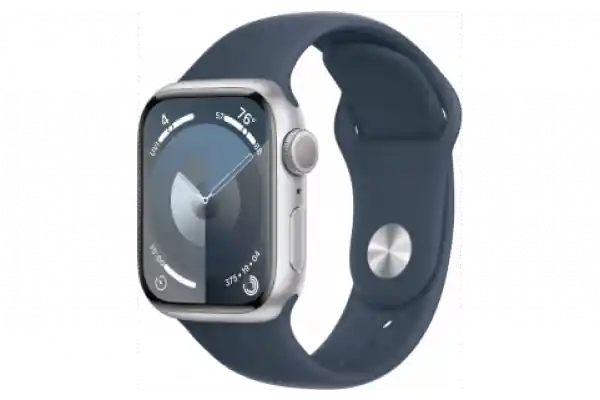Apple Watch Series 9/ Gps/ 41Mm/ Caja De Aluminio Plata/ Correa Deportiva Azul Tempestad M/L Económico