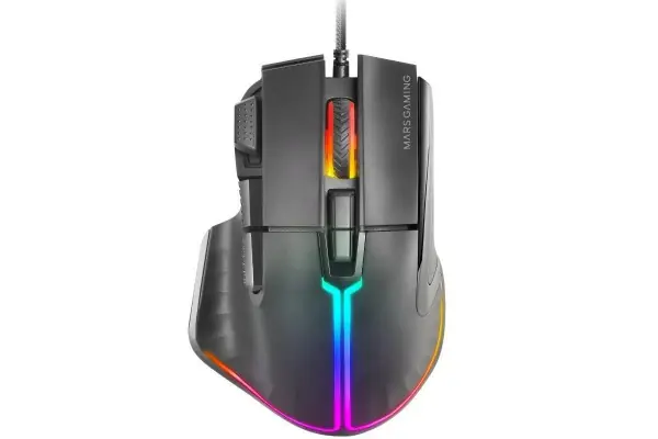 Ratón Gaming Mars Gaming Mm-Xt/ Hasta 12800Dpi/ Negro Promoción Exclusiva