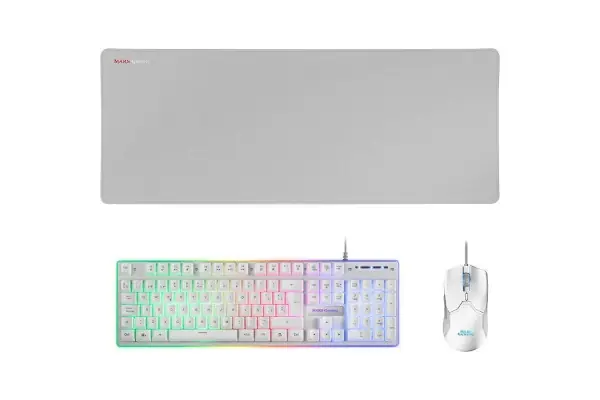 Pack Gaming Mars Gaming Mcpx/ Teclado H-Mech + Ratón Óptico + Alfombrilla/ Blanco Oferta