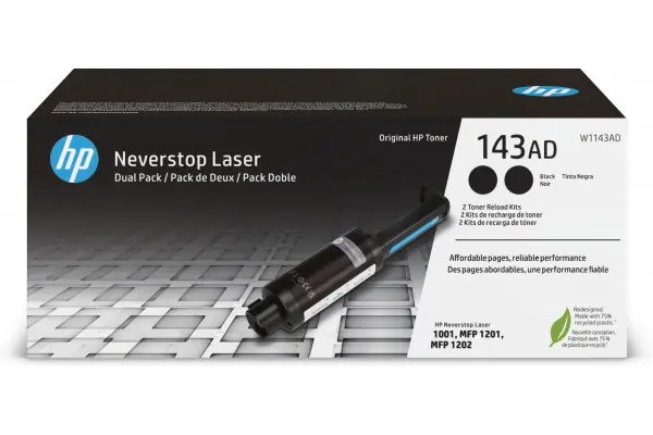 Kit De Recarga Tóner Original Nº143Ad Multipack/ 2X Negro Liquidación