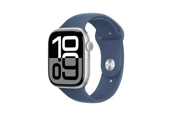 Apple Watch Series 10/ Gps/ 42Mm/ Caja De Aluminio / Correa Deportiva Azul Denim S/M Imprescindible (Must-Have)