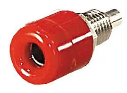 Conector tipo Banana hembra chasis roja Certificado