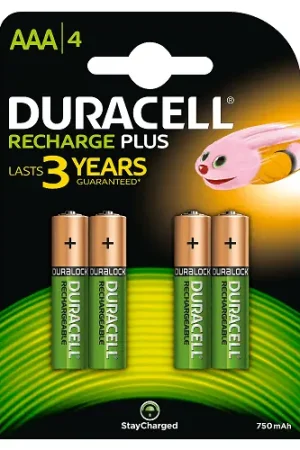 Promoción Exclusiva Pila Duracell HR03 AAA 850mAh Pack 4 Pilas