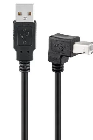 Solo Hoy Cable USB 2.0 Para Impresora Tipo B Macho Acodado 90 1 M Negro