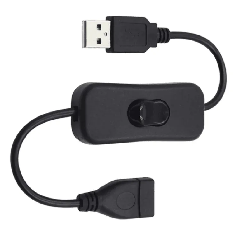 Cable USB Con Interruptor Macho-hembra 0.30 M Negro Ordenar Ahora Mismo