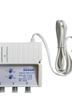Amplificador Interior De Vivienda UHF 30dB 5G Con 2 Salidas Blanco Oferta