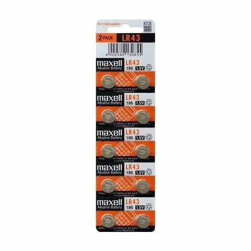 Súper Precio Pila Maxell LR43 1.5 V Pack 10 Pilas