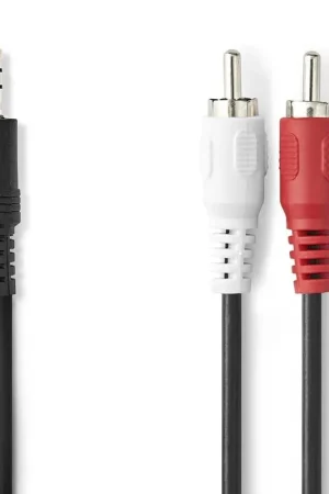 Cable Audio Estereo Jack 3.5 Macho - 2x RCA Macho 15 M Negro Disponible Ahora